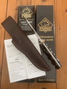 Puma Knife: Puma Special Oryx Edition Jagdnicker Hunters Pal with Brown Leather Sheath