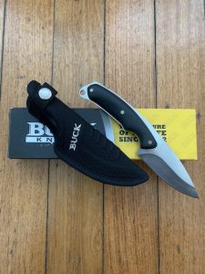 Buck Knife: Rare 2007 Buck Alpha Hunter with Black Rubber Handle