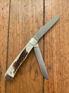 Puma Knife: Puma Grand Trapper Large Lockback Knife with Stag Handle