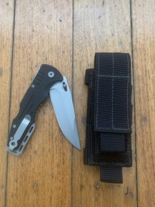 SOG Original SALUTE Folding Lock Knife with Quality Original Pouch