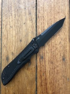 BENCHMADE USA Model 912 Nitrous Stryker Black Tanto A/S Folding Knife