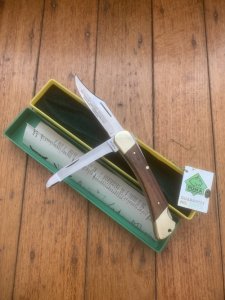 Puma Rare Model 973 Game Warden 1984 Gut Blade and and Plain Blade Folding Knife with original box & Paperwork #18481