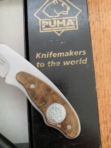 Puma Knife: 2006 Puma Python Hunter Thuya Wood Handle Knife 133501