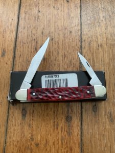 Puma Knife: Puma Bantam Folding Knife with Bright Red Bone Handle 2004
