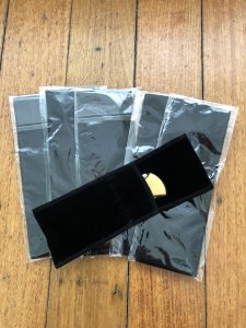 Knife Sheath: Single Black Velvet soft Folding Knife Pouch
