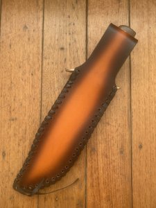 Damascus Knife: Damascus Western Alamo Bowie with Walnut Handle