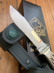 Puma Knife: Puma 1979 Jagdnicker 3587 Knife with Stag Antler Handle & New sheath & Box