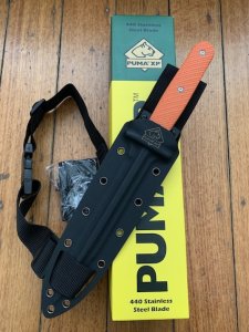 Puma SGB 13" New Model Pig Sticker knife with Orange G10 Handle and Kydex Sheath