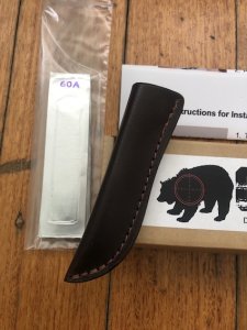 GRIZZLY CAPING KNIFE STAINLESS STEEL LEATHER SHEATH 10X 60A HAVALON BLADES