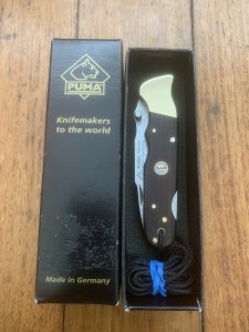 Puma Knife: Puma 2013 Rosewood Handled Falkner 22 3515 Lock Back Folding Knife
