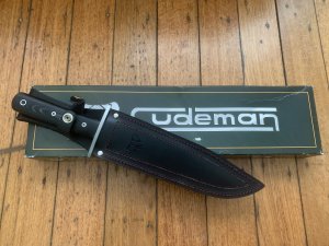 Cudeman Model 106-M Big Bowie Fixed Blade Leather Sheath