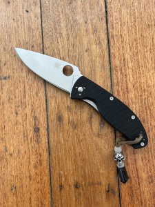 Spyderco Tenacious Straight Edge Lock Back Folding Knife