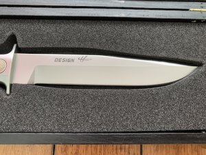 Puma Knife: 2008 Puma Rare German Cougar Stag Antler Knife in Original Wooden Box