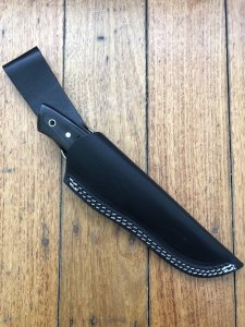 Muela Knife: Muela KODIAK Knife with Black Canvas Micarta Handle & Custom made Sheath