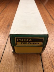 Puma Knife: Puma Original 1992 SEA HUNTER 17 6363 in Original Sheath and Box