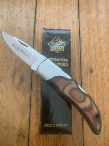 Puma Knife: Rare Puma Gentleman 24 820 Folding Knife with Pakkawood Handle in Black Box #31791