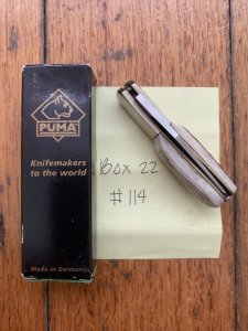 Puma Knife: Puma German 2006-*114 Micro Folding Knife with Stag Antler Handle and Box