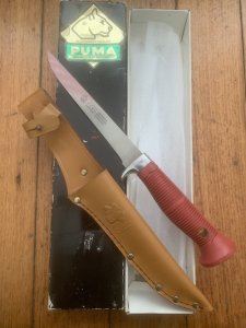Puma Knife: Puma Original 1991 Mariner Model 17 6362 in Original Sheath and Box #47192
