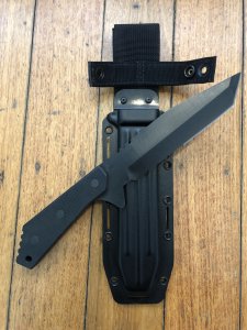 Buck Knife: Buck Strider Monster Tactical  Part serrated Tanto Combat Knife with Kydex Sheath