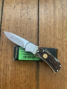 Puma Knife: Puma 4 Star Mini Folding Lock Knife with Stag Antler Handle 2014