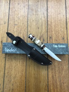 Linder Traveller II with Carved Stag Handle and  2 3/4" Blade