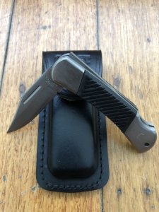 Coast Small Folding Lock Knife and Leather Pouch