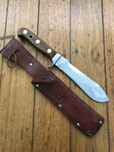 Puma Knife: Puma Original Lightly Used 1977 AUTO-MESSER 6390 White Hunter in original sheath