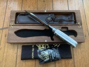 Puma Knife: Puma Special Edition IWA German Model 116375 White Hunter with Stag Handle #45/50