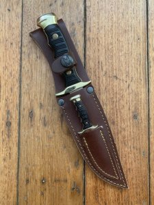 Muela older Spanish Premium Hunting Bowie Knife Twin Set and Sheath