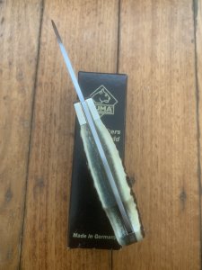 Puma Knife: 2018 Puma 4 Star Full Sized Folding Lock Knife with Thick Stag Antler Handle