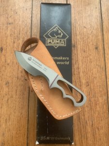Puma Knife: Puma Very Rare 2002 'FERRANTROPH' Skeleton Knife in Leather Sheath