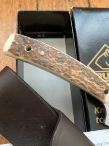 Puma Knife: Puma Pro Hunter Gut Hook Knife 2007 with Stag Antler Handle and Box