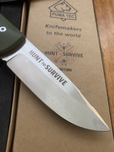 Puma Knife: Puma Hunt To Survive PUMA TEC D2 Knife with Kydex Sheath