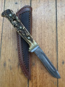 Puma Knife: Puma 11 6398 Original 'Used' 1974 Hunters-Friend with custom sheath #98474