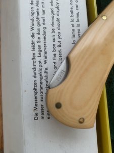Puma Knife: Puma Original 1982 4 Star Folding Lock Blade Knife with Ivory Micarta Handle in Original Box #16281