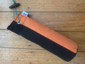Dog Training Dummy: 450g (1lb) Eclipse Black/Orange dummy