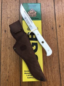 Puma Knife: Puma SGB Trail Guide Fixed Blade Knife with White Bone Handle