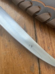 Ken Richardson Custom Handmade 6" Fillet Blade Hunting Knife with Deer Antler Handle & Custom Sheath
