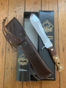 Puma Knife: Puma German Special Edition 'LION' Model White Hunter with Plum/Olive Handle #117