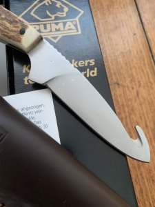 Puma Knife: Puma Pro Hunter Gut Hook Knife 2007 with Stag Antler Handle and Box