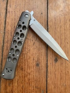 COLD STEEL Vintage TI-LITE VG-1 Stainless Stiletto Folding Knife