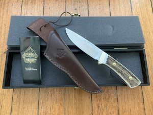 Puma Knife: Puma Limited Edition 113494 Model Wildtöter Handmade Knife with Stag Antler Handle