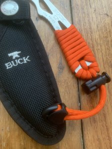 Buck Knife: 135 Paklite Caping & Skinning Knife with Orange Handle
