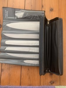 Kershaw Knife: Vintage KERSHAW KAI BLADE TRADER Japanese 6 Blade Knife Set with Rubberised Handle & Case