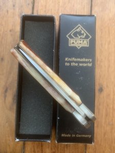 Puma Knife: 2008 Puma 4 Star Full Sized Folding Lock Knife with Buffalo Bone Handle