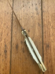 Puma Knife: Puma 1998 Duke Folding Knife with Stag Antler Handle in Pouch