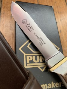 Puma Knife: Puma Hunters Pal Current Model with Sambar Stag Antler Handle