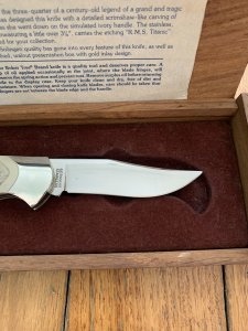 Boker Tree brand Rare German Made 1988 RMS TITANIC Commemorative knife in Display Box