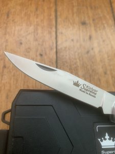 Kizlyar Knife: Russian Kizlyar Supreme Model AUS-8 GENT Folding Knife with  Handle and Box