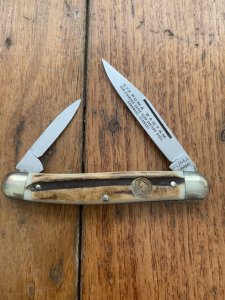 Puma Knife: 1980 Puma Bantam Folding Knife with Stag Handle #14081